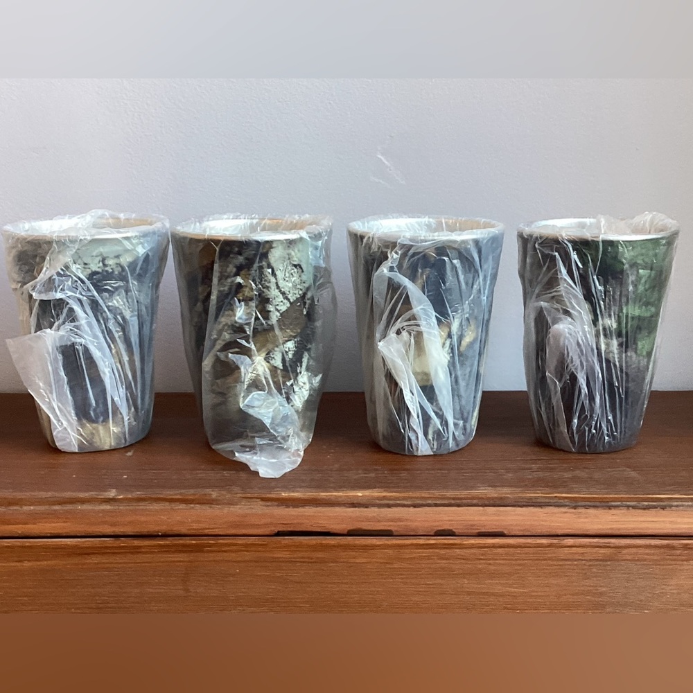 NWOT Set of 4 Camo 16 oz Stainless Steel Cups